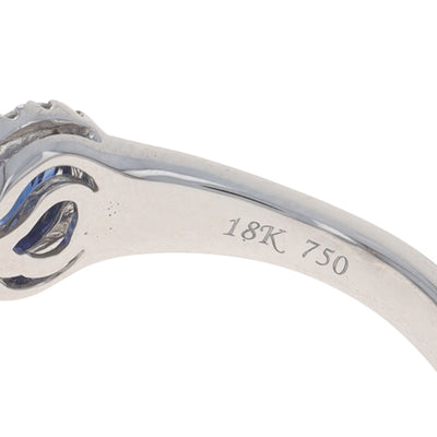 2.12ctw Sapphire and Diamond Band White Gold
