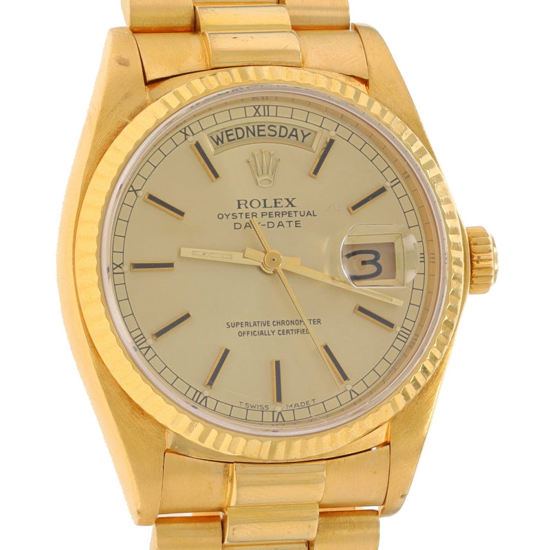 Rolex President Men's Wristwatch 18038 Yellow Gold Automatic