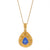 1.01ctw Sapphire and Diamond Pendant Necklace Yellow Gold