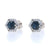 1.62ctw Sapphire and Diamond Earrings White Gold