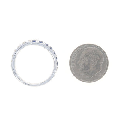 .97ctw Sapphire and Diamond Band White Gold