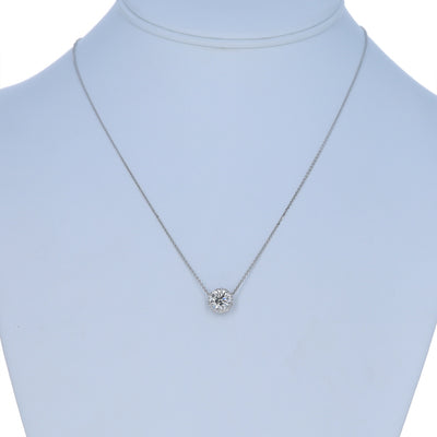 1.69ctw Diamond and Diamond Pendant Necklace White Gold