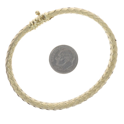 3.35 Tanzanite Woven Bracelet Yellow Gold
