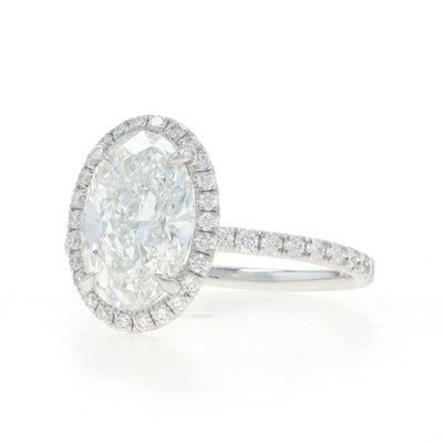 Mark Broumand 3.76ctw Diamond and Diamond Ring Platinum