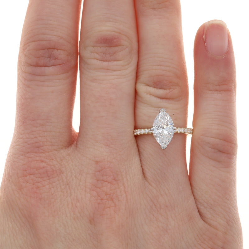 2.20ctw Diamond and Diamond Ring Yellow Gold