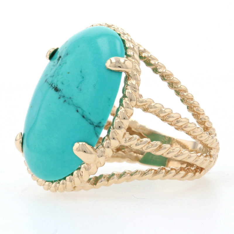 Turquoise Ring Yellow Gold