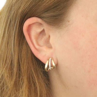 .22ctw Diamond Women's Earrings Yellow Gold
