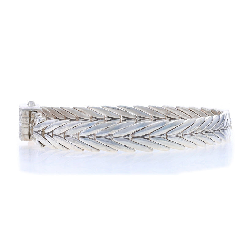 John Hardy Modern Chain Diamond Bracelet Sterling Silver