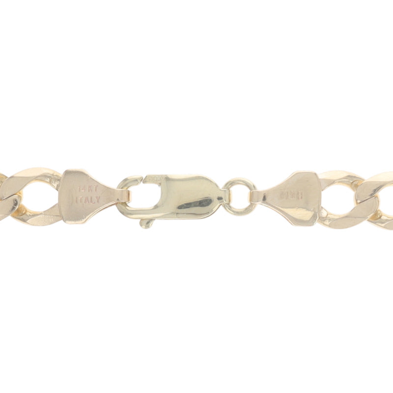 Men's Figaro Chain Necklace Yellow Gold