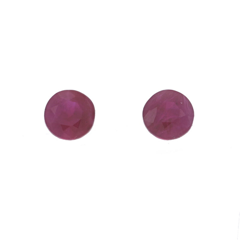 .63ctw Set of 2 Round Rubies