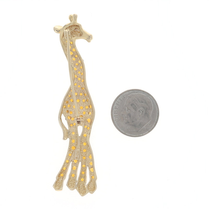 6.21ctw Diamond and Citrine Brooch Yellow Gold