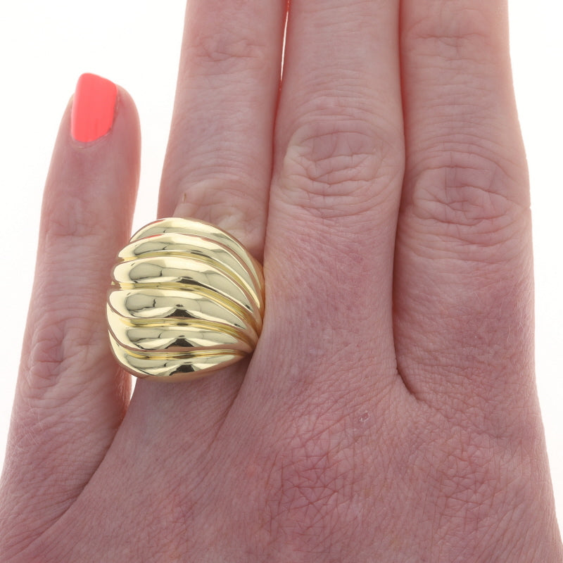 David Yurman Sculpted Cable Dome Band Yellow Gold