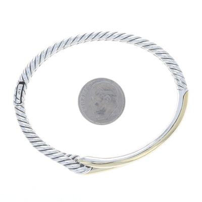 David Yurman (include in title) Labyrinth Single Loop Hoop Earrings Bracelet Sterling Silver