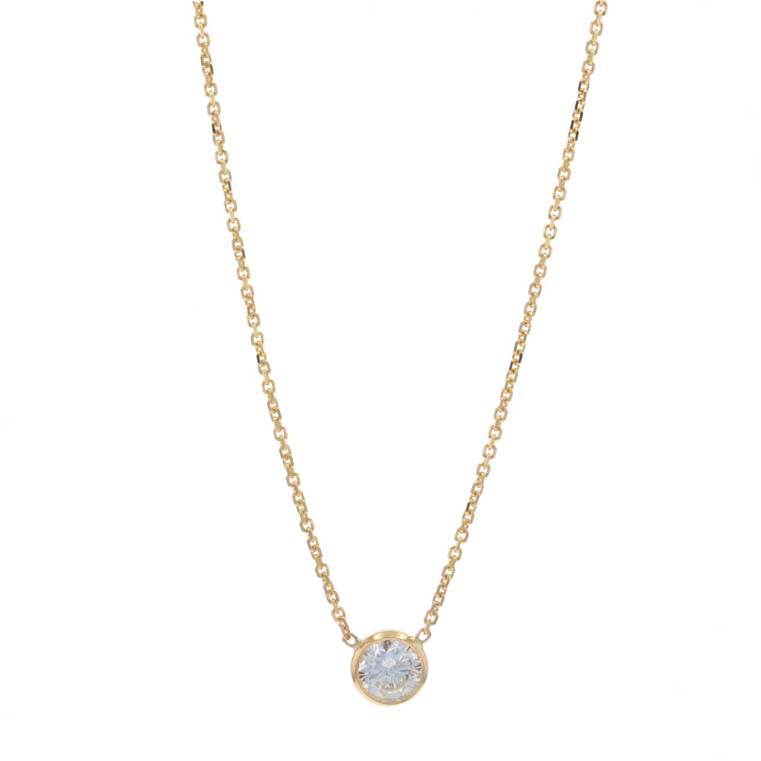 .50ct Diamond Pendant Necklace Yellow Gold