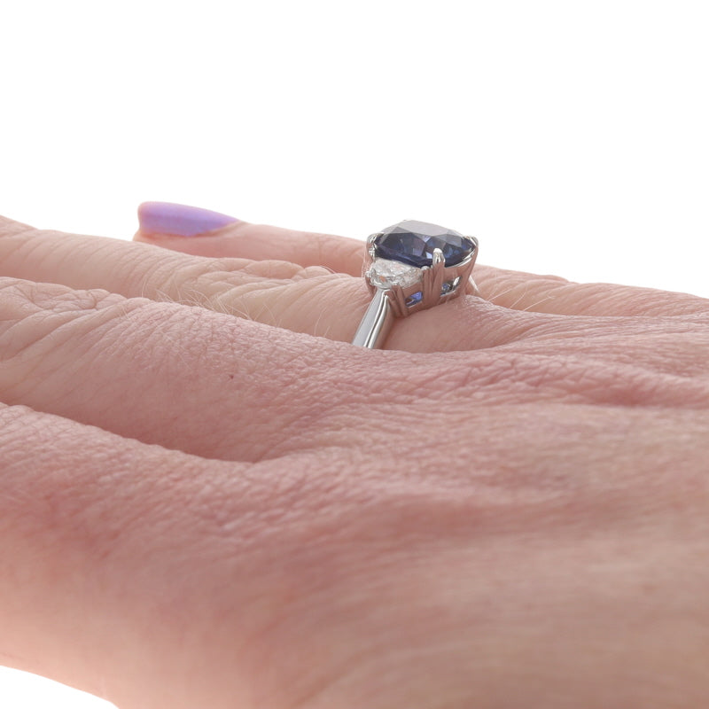 2.63ctw Sapphire and Diamond Ring White Gold