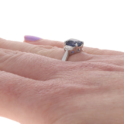 2.63ctw Sapphire and Diamond Ring White Gold