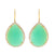 .68ctw Chrysoprase and Diamond Earrings Yellow Gold
