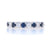 1.28ctw Sapphire and Diamond Band White Gold