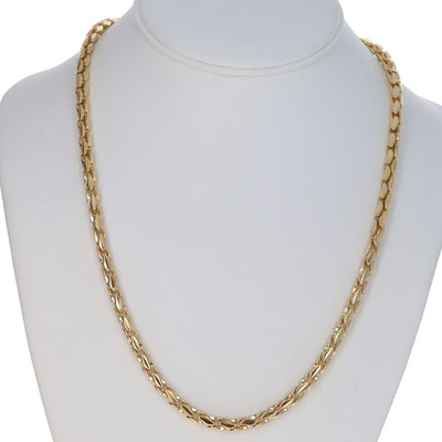 David Yurman Fluted Chain 22" Men's Men's Fancy Chain Necklace Yellow Gold