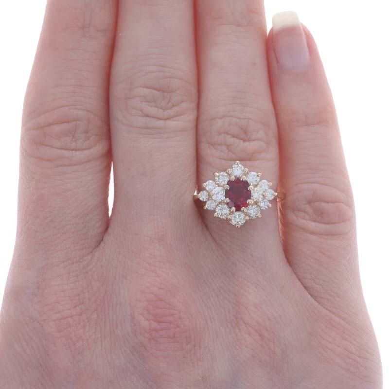 2.09ctw Ruby and Diamond Ring Yellow Gold
