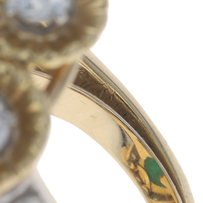 Ruser Cocktail Ring 19.85ctw Emerald and Diamond Ring Yellow Gold