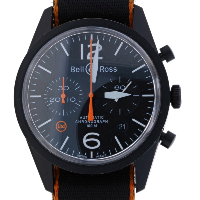 Bell & Ross VIntage Chronograph Limited Mens Wristwatch BR126 Stainless Steel Automatic