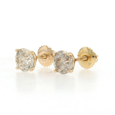 2.00ctw Diamond Earrings Yellow Gold