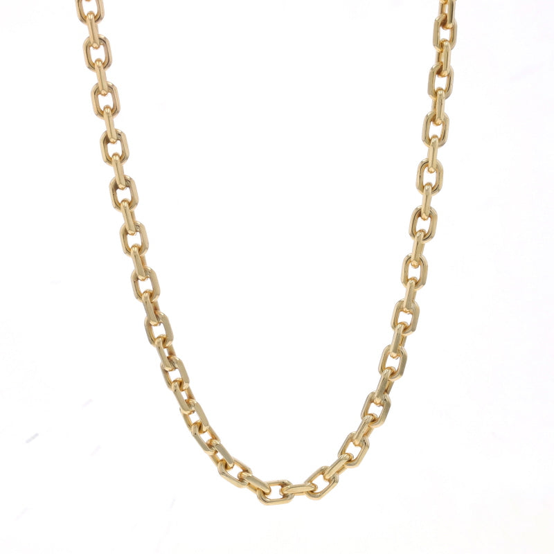 Diamond Cut Cable Chain Necklace Yellow Gold