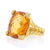 David Yurman Cushion On Point .12ctw Citrine and Diamond Ring Yellow Gold