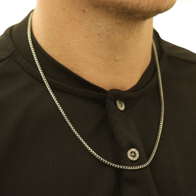 Men's Foxtail Chain Necklace Sterling Silver