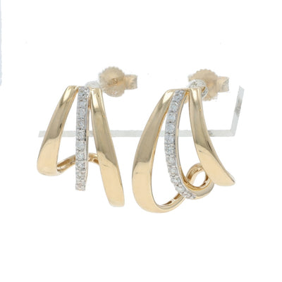 .22ctw Diamond Women's Earrings Yellow Gold