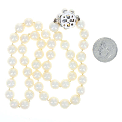 N/A Akoya Pearl Necklace White Gold