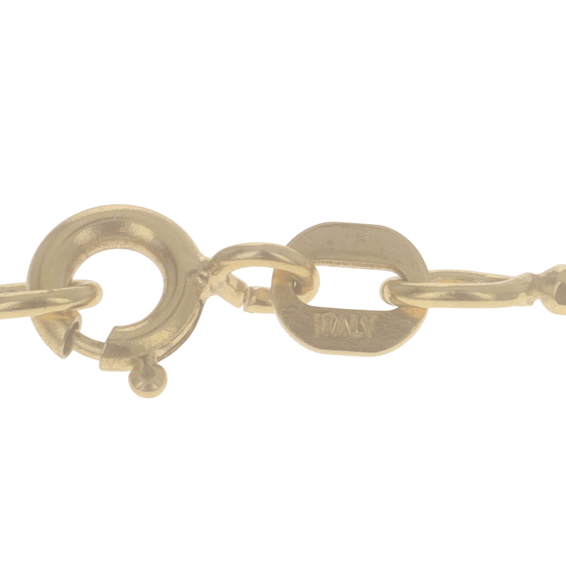 Diamond Cut Fancy Bead Chain Necklace Yellow Gold