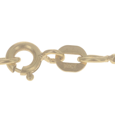 Diamond Cut Fancy Bead Chain Necklace Yellow Gold