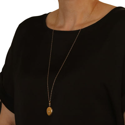 Monica Rich Kosann Infinity Locket and 30" Necklace Diamond Pendant Necklace Yellow Gold
