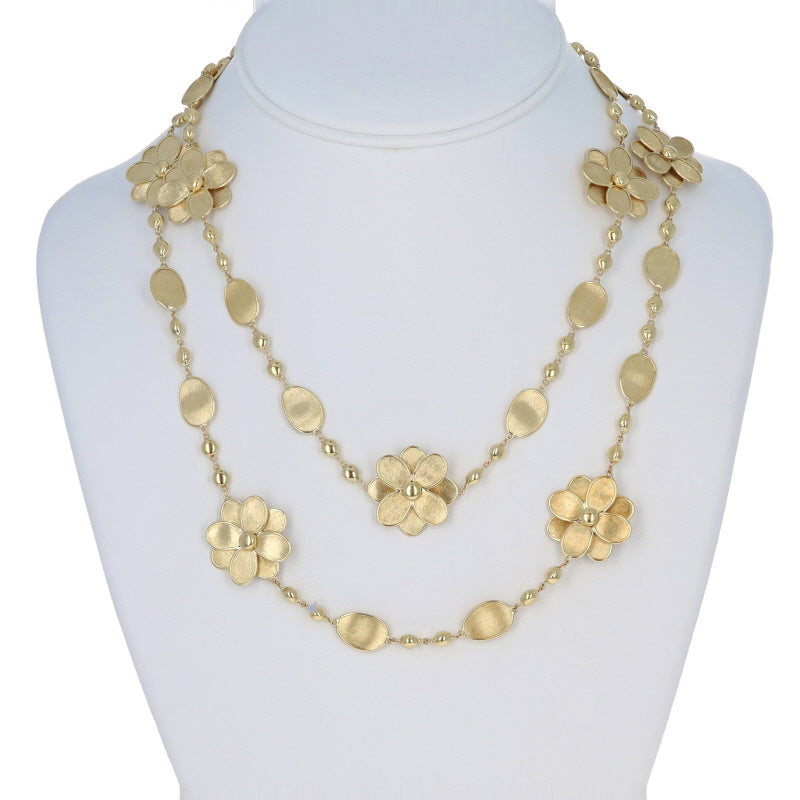 Marco Bicego Petali Beaded Cable Necklace Yellow Gold