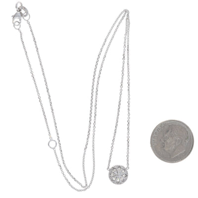 1.21ctw Diamond and Diamond Women's Pendant Necklace White Gold