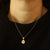 Mother of Pearl and Diamond Cable Chain Pendant Necklace Yellow Gold