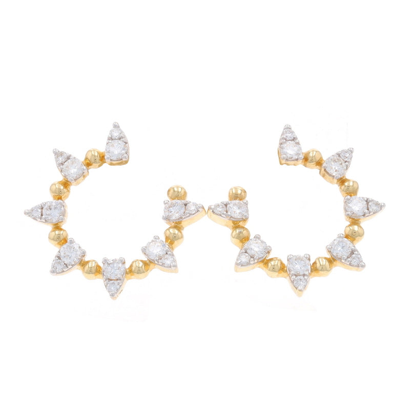 .60ctw Diamond Earrings Yellow Gold