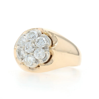 Diamond Men's Ring Yellow Gold