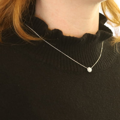 1.21ctw Diamond and Diamond Women's Pendant Necklace White Gold
