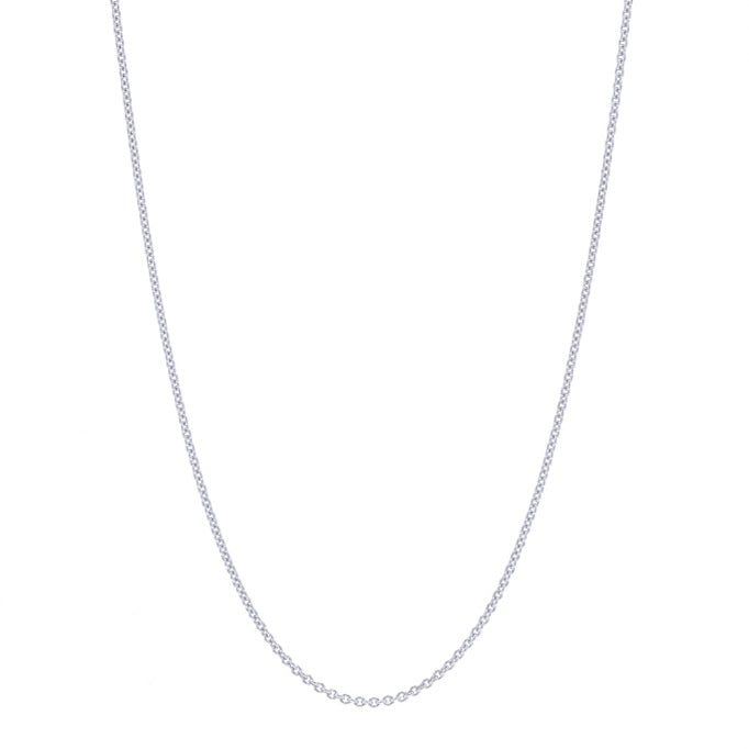 Cable Chain Necklace White Gold