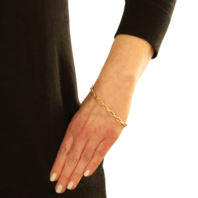David Yurman Madison Chain Bracelet Size L Men's Fancy Bracelet Yellow Gold