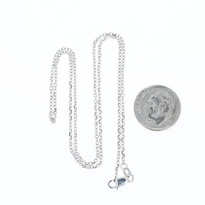 No Stone Necklace White Gold