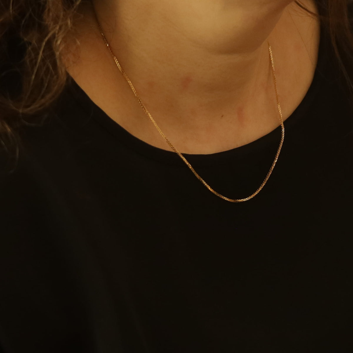 Curb Chain Necklace Yellow Gold