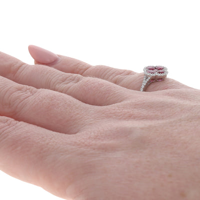 1.50ctw Ruby and Diamond Ring White Gold