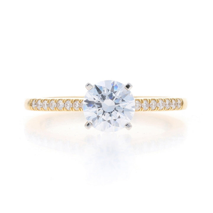 Coast .12ctw Cubic Zirconia (placeholder) and Diamond Ring Yellow Gold