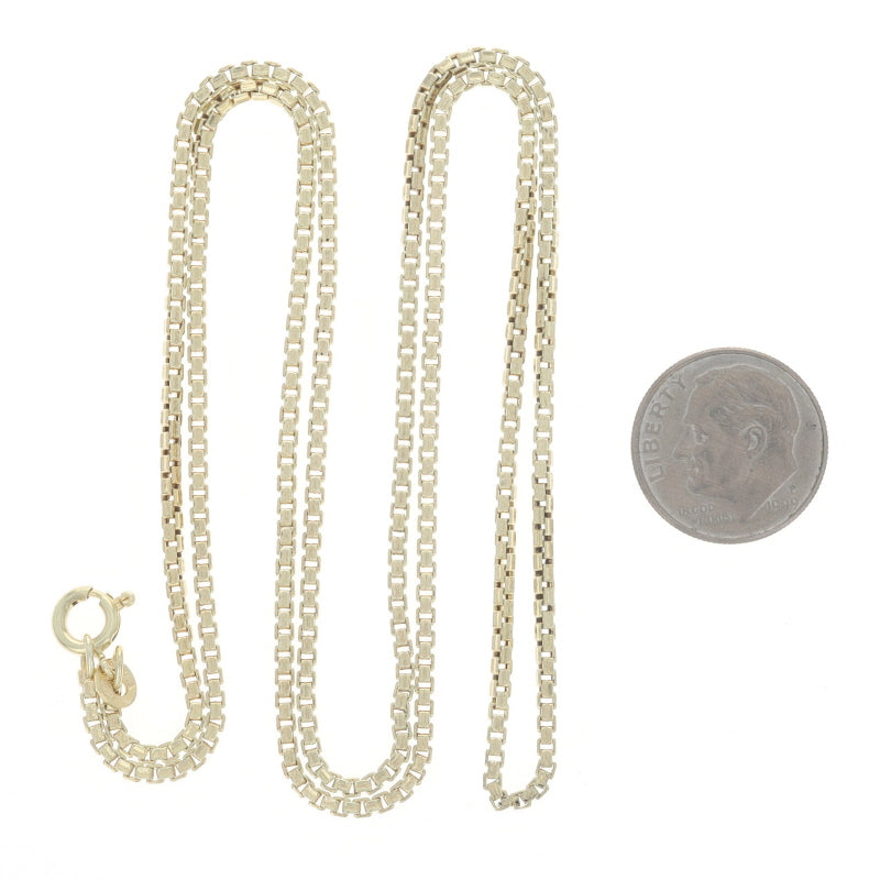 Box Chain Necklace Yellow Gold