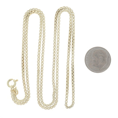 Box Chain Necklace Yellow Gold