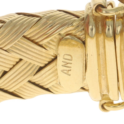3.35 Tanzanite Woven Bracelet Yellow Gold